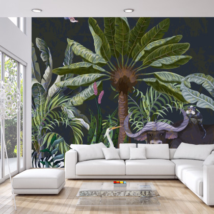 Fototapeta Zwierzęta Wśród Palm I Roślin