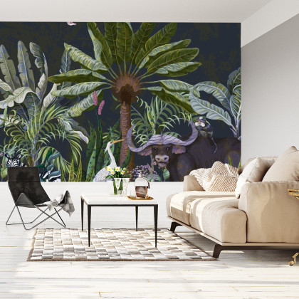Fototapeta Zwierzęta Wśród Palm I Roślin