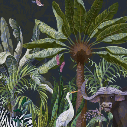 Fototapeta Zwierzęta Wśród Palm I Roślin