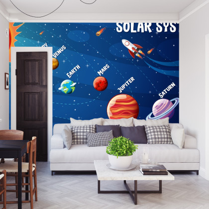 Fototapeta Infografika Układu Słonecznego