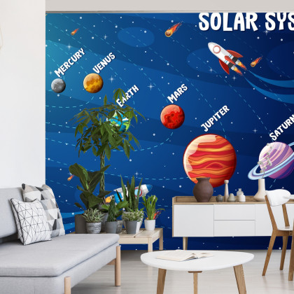 Fototapeta Infografika Układu Słonecznego