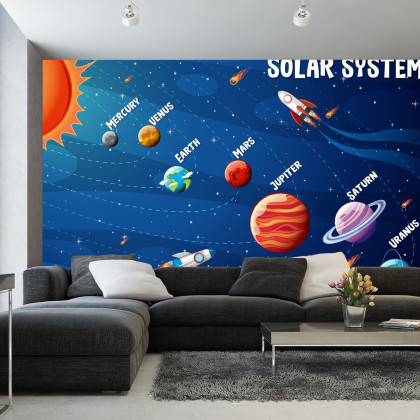 Fototapeta Infografika Układu Słonecznego