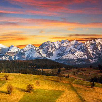 Fototapeta Tatry O Zachodzie Słońca