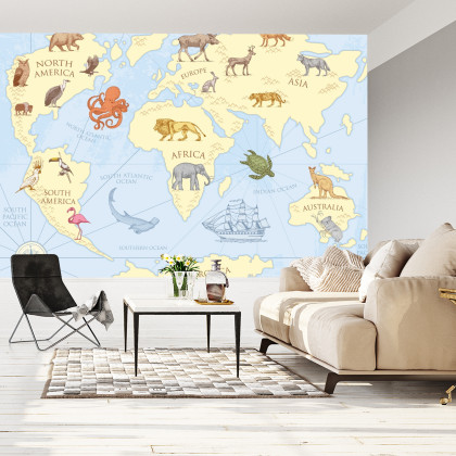 Fototapeta Dziecięca Mapa Vintage