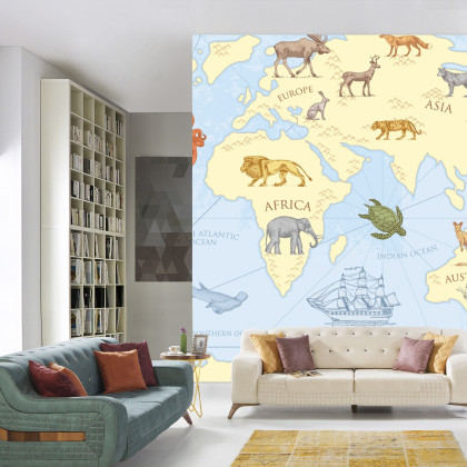 Fototapeta Dziecięca Mapa Vintage