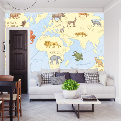Fototapeta Dziecięca Mapa Vintage