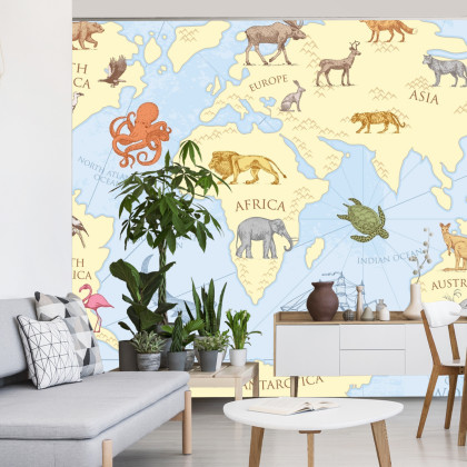 Fototapeta Dziecięca Mapa Vintage