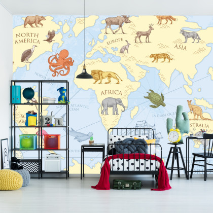 Fototapeta Dziecięca Mapa Vintage