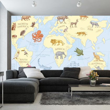 Fototapeta Dziecięca Mapa Vintage