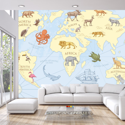 Fototapeta Dziecięca Mapa Vintage