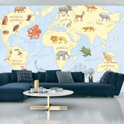 Fototapeta Dziecięca Mapa Vintage