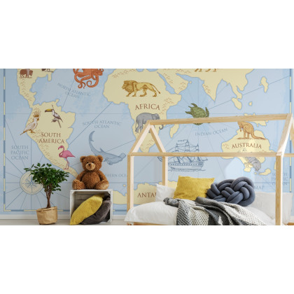 Fototapeta Dziecięca Mapa Vintage