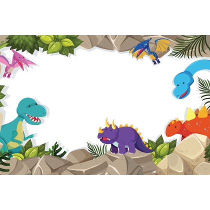 Fototapeta Dinozaury Na Skałach