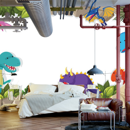 Fototapeta Dinozaury Na Skałach