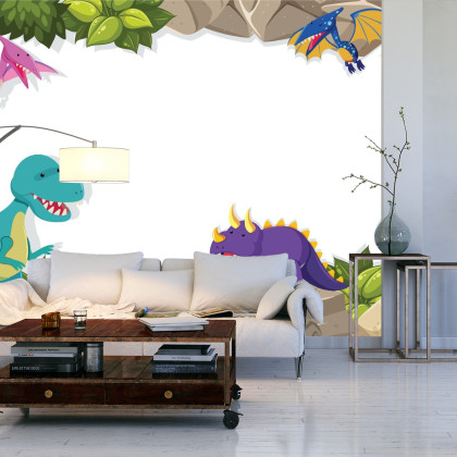 Fototapeta Dinozaury Na Skałach