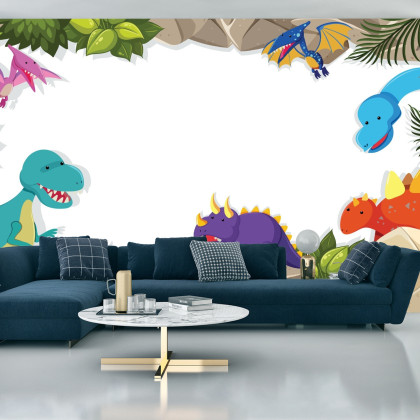 Fototapeta Dinozaury Na Skałach