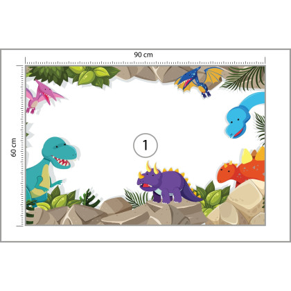 Fototapeta Dinozaury Na Skałach