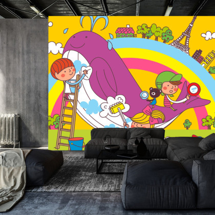 Fototapeta Dla Dzieci - Dzieci I Wieloryb