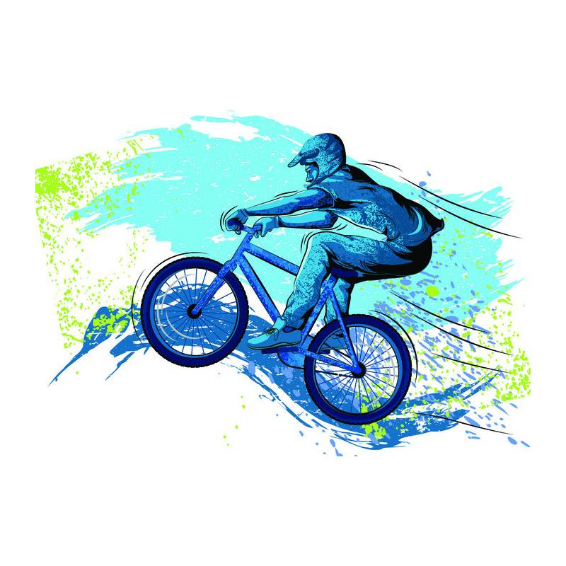 Fototapeta Rowerzysta W Stylu Graffiti