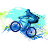 Fototapeta Rowerzysta W Stylu Graffiti