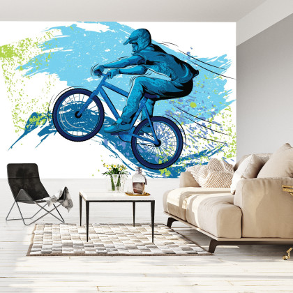 Fototapeta Rowerzysta W Stylu Graffiti