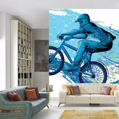 Fototapeta Rowerzysta W Stylu Graffiti