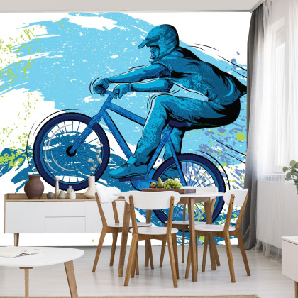 Fototapeta Rowerzysta W Stylu Graffiti