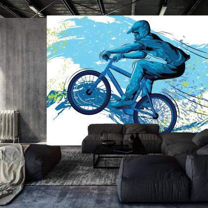 Fototapeta Rowerzysta W Stylu Graffiti