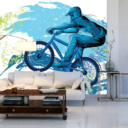 Fototapeta Rowerzysta W Stylu Graffiti