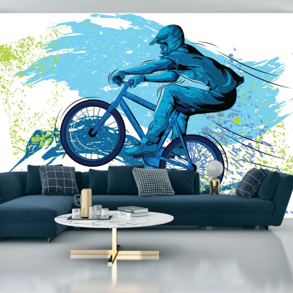 Fototapeta Rowerzysta W Stylu Graffiti