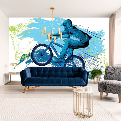 Fototapeta Rowerzysta W Stylu Graffiti