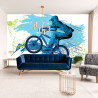 Fototapeta Rowerzysta W Stylu Graffiti