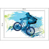 Fototapeta Rowerzysta W Stylu Graffiti