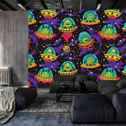 Fototapeta Kolorowe Zwariowane Ufo