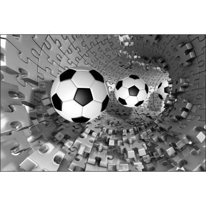 Fototapeta Piłka Nożna Puzzle 3D