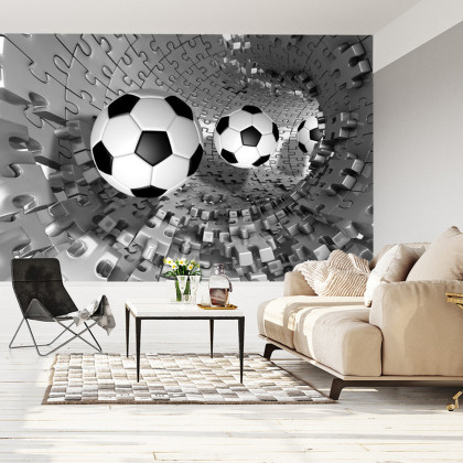Fototapeta Piłka Nożna Puzzle 3D