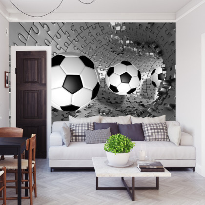Fototapeta Piłka Nożna Puzzle 3D
