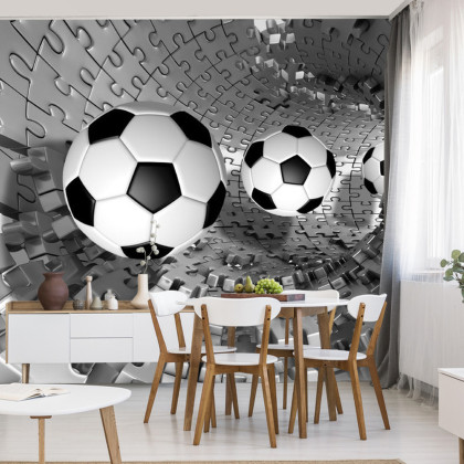 Fototapeta Piłka Nożna Puzzle 3D