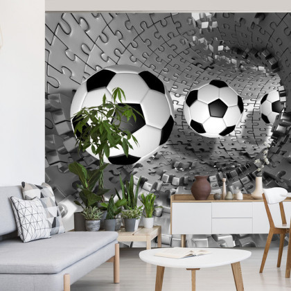 Fototapeta Piłka Nożna Puzzle 3D