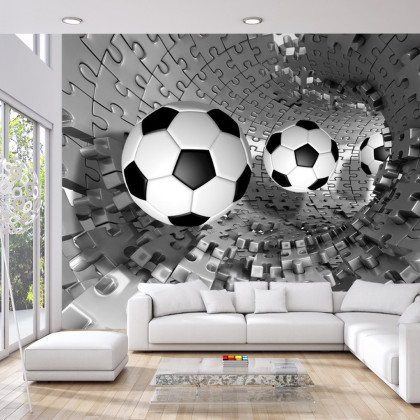 Fototapeta Piłka Nożna Puzzle 3D