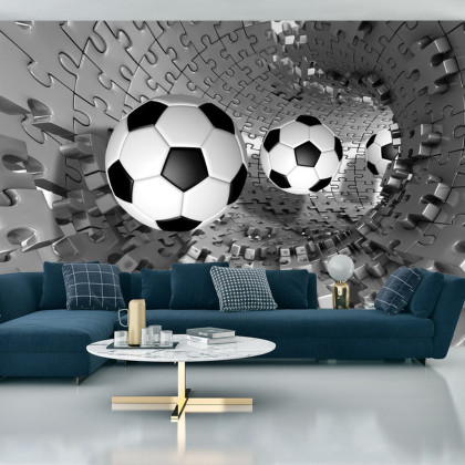 Fototapeta Piłka Nożna Puzzle 3D