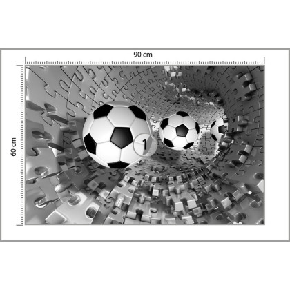 Fototapeta Piłka Nożna Puzzle 3D