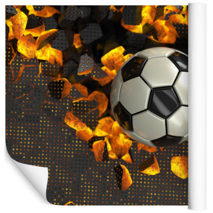 Fototapeta Piłkarska 3D Sport Piłka