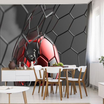 Fototapeta Sportowa Piłka W Bramce