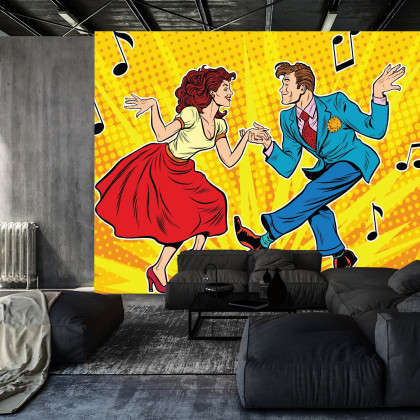 Fototapeta Taneczna Para W Stylu Pop-Art