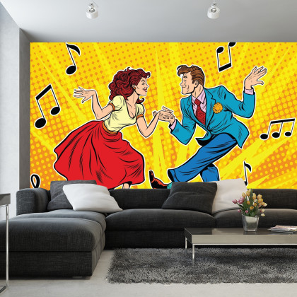 Fototapeta Taneczna Para W Stylu Pop-Art