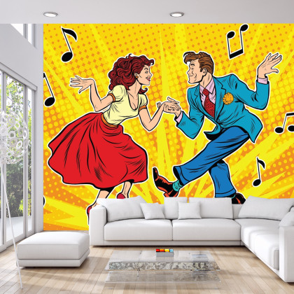 Fototapeta Taneczna Para W Stylu Pop-Art