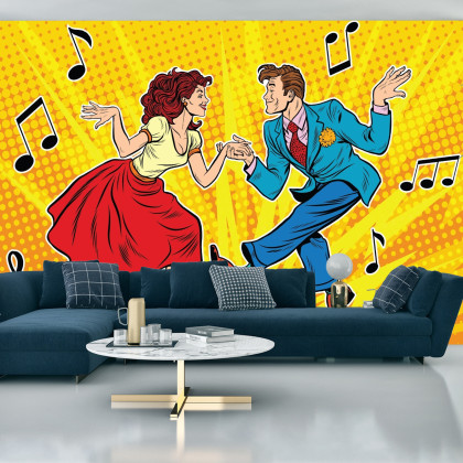 Fototapeta Taneczna Para W Stylu Pop-Art