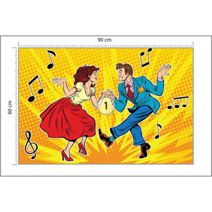 Fototapeta Taneczna Para W Stylu Pop-Art