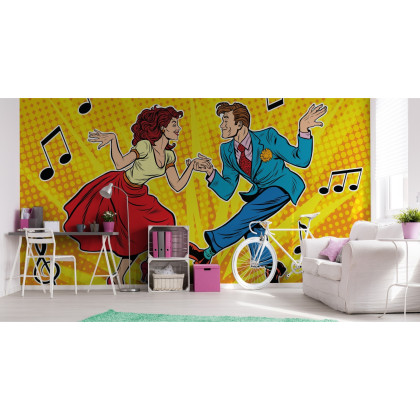 Fototapeta Taneczna Para W Stylu Pop-Art